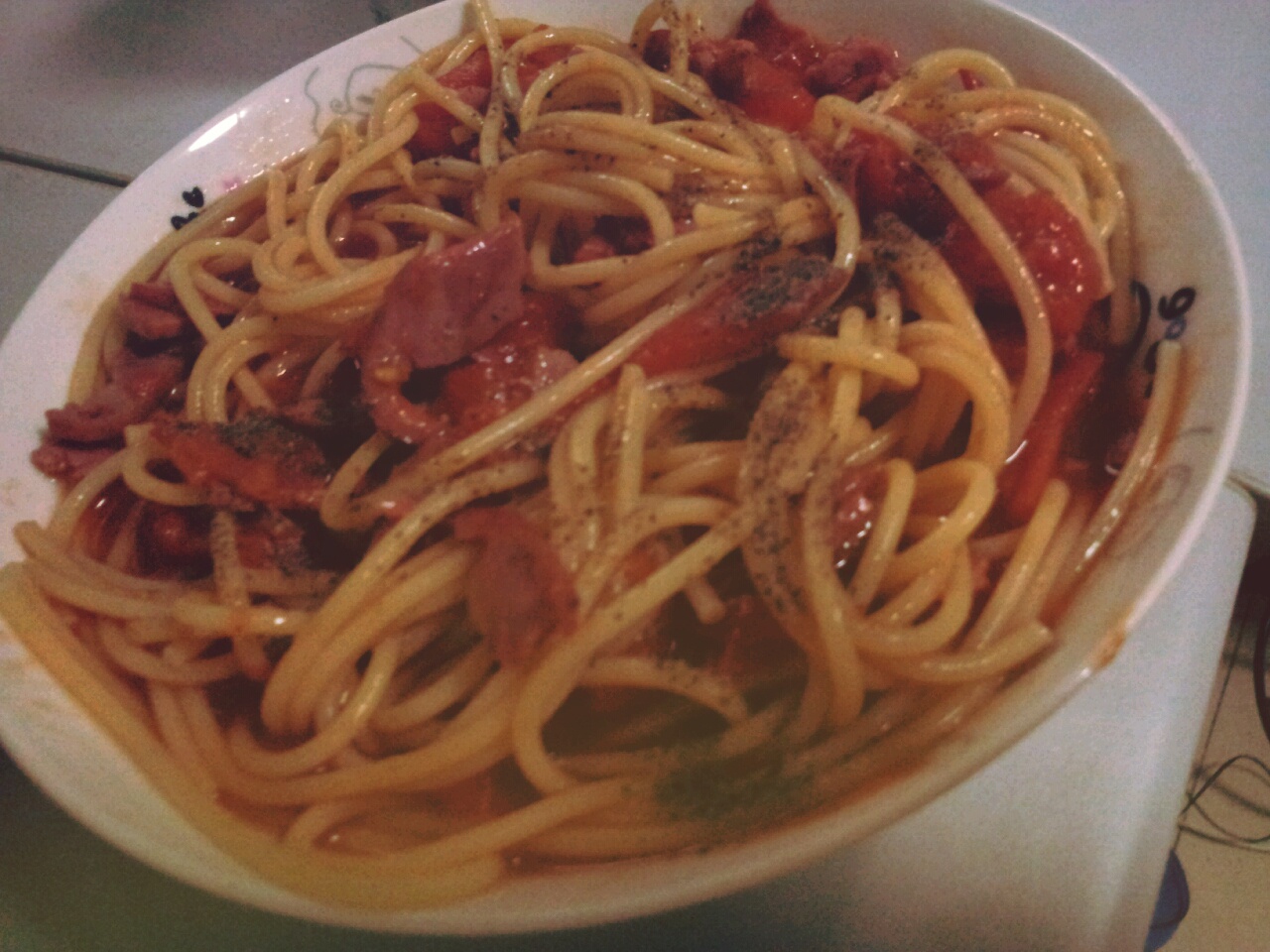 番茄肉酱意大利面（简易版本）