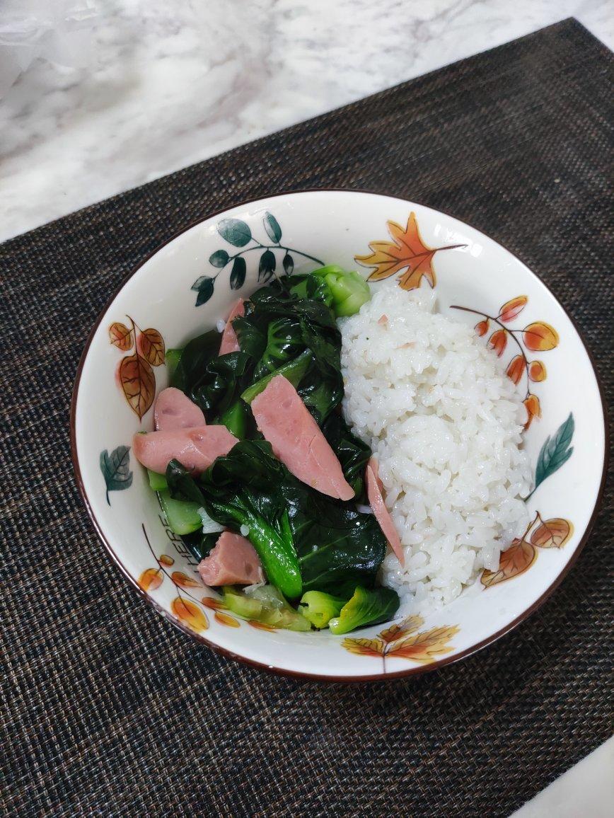 青菜炒火腿