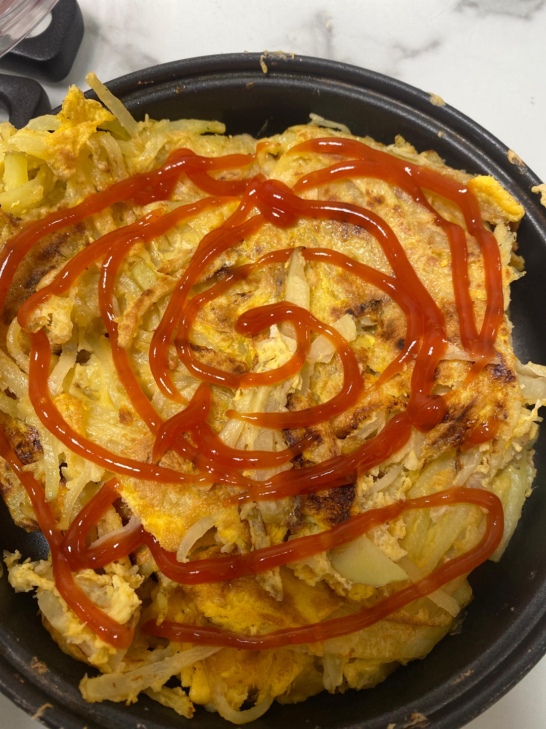 土豆丝鸡蛋饼