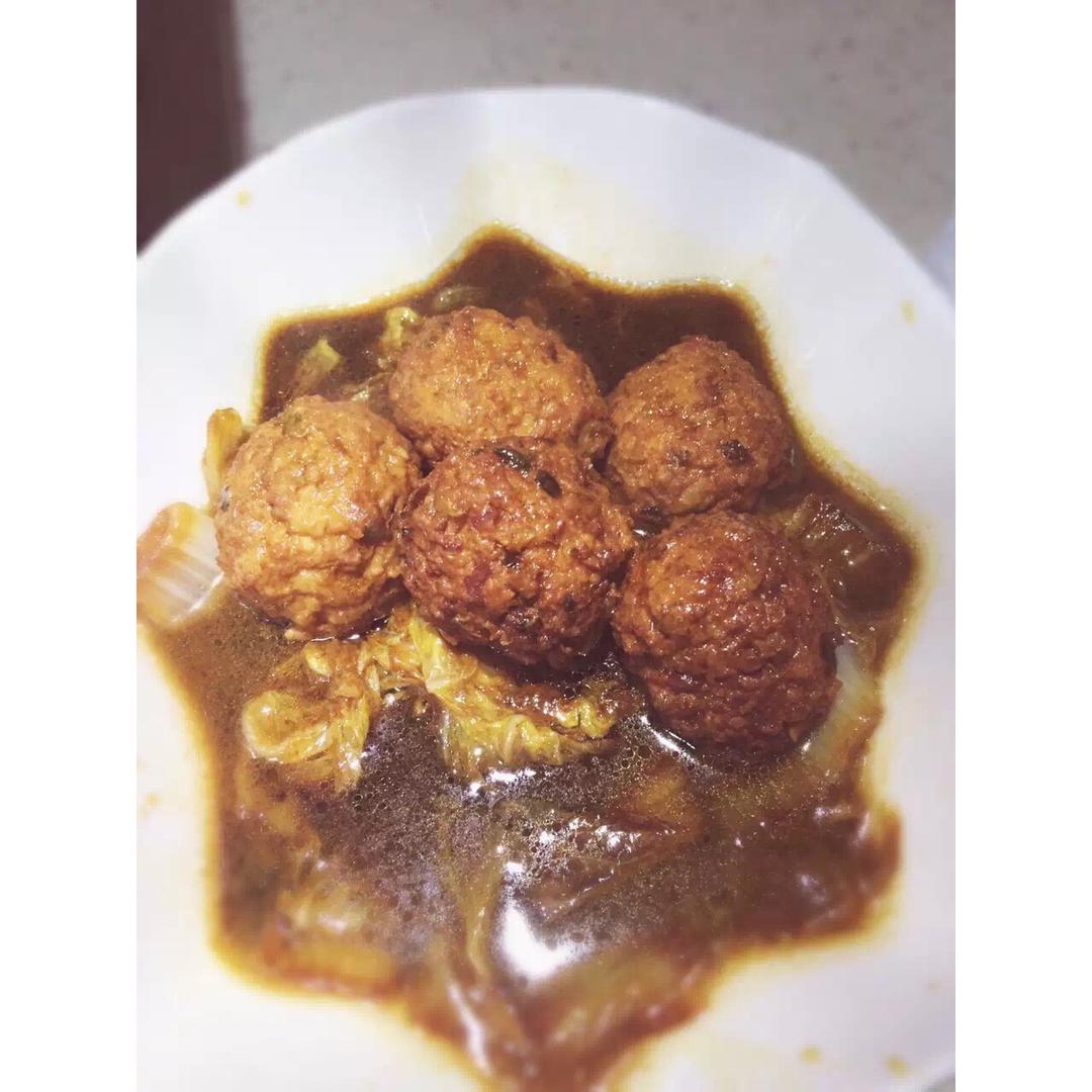 大白菜烧肉圆