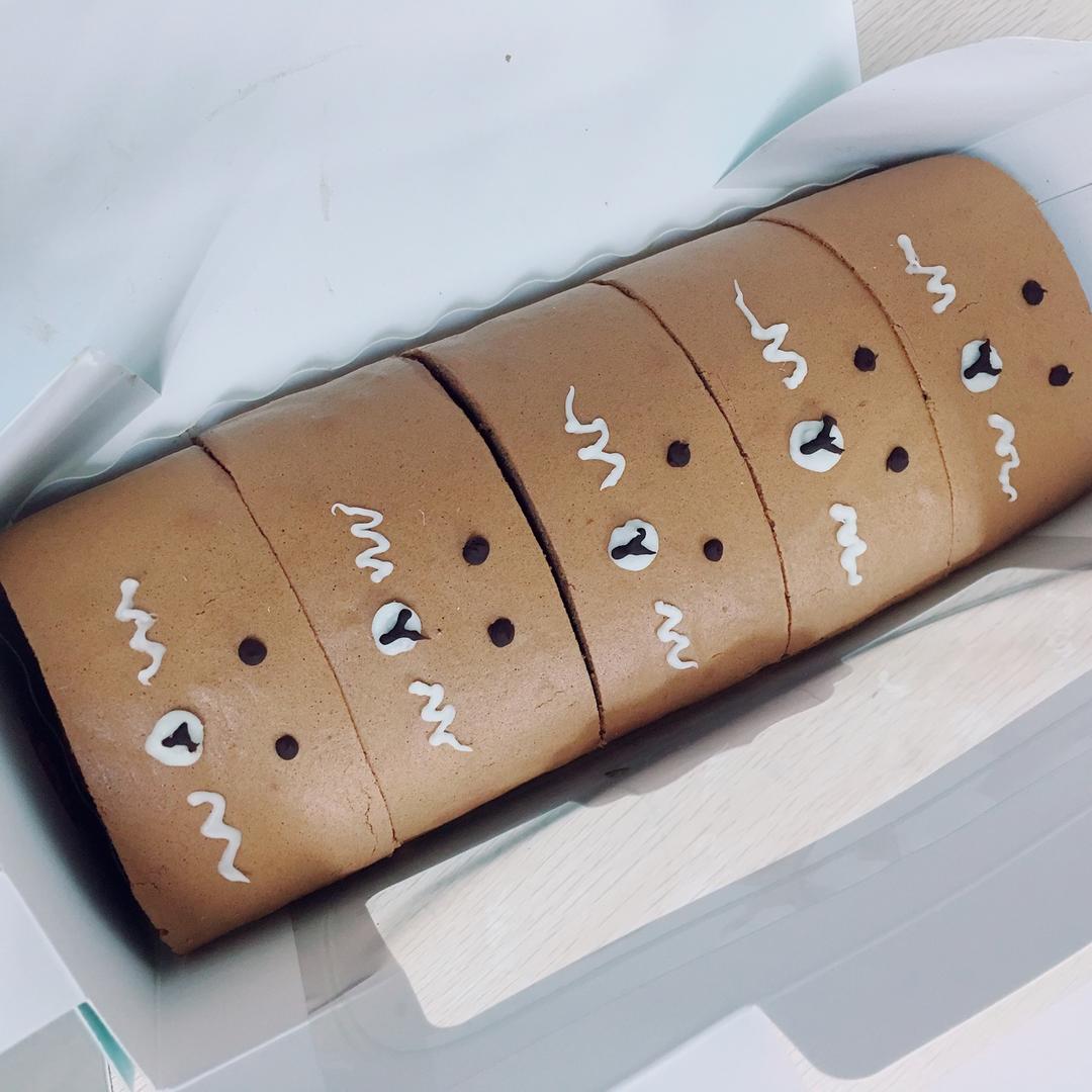 巧克力小熊蛋糕卷