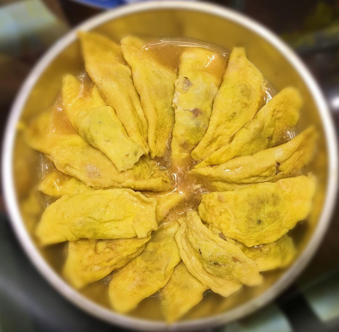 爱吃爱煮哈痴马做的蛋饺平底锅版