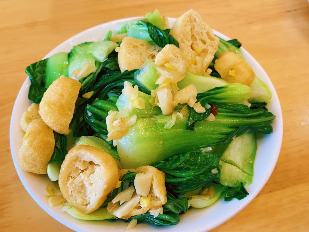 清炒小青菜油豆腐
