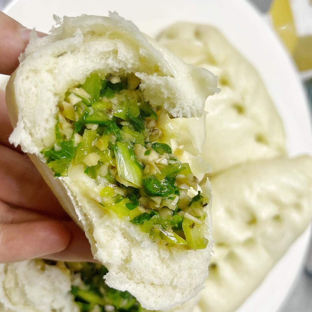 白白胖胖的香菇油菜包的做法