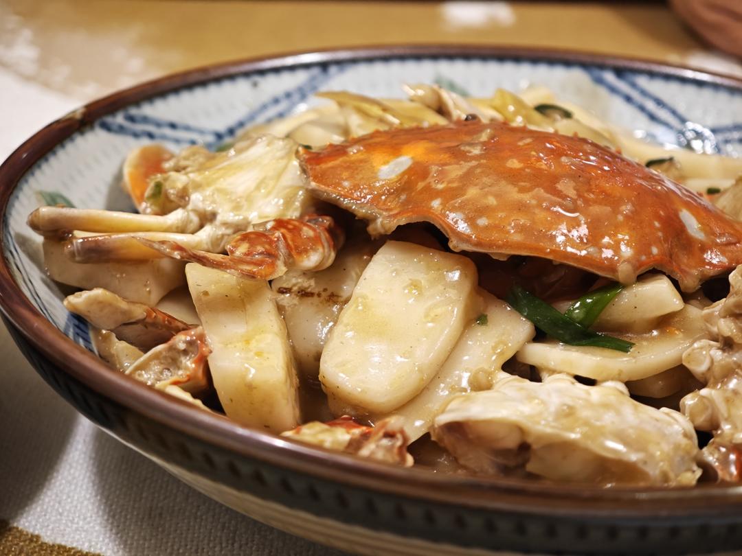 梭子蟹炒年糕