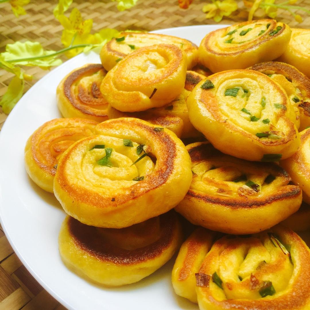 发面版葱油饼