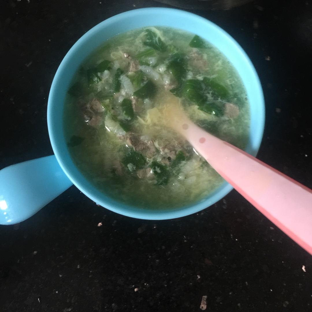 菠菜猪肝粥  宝宝辅食食谱