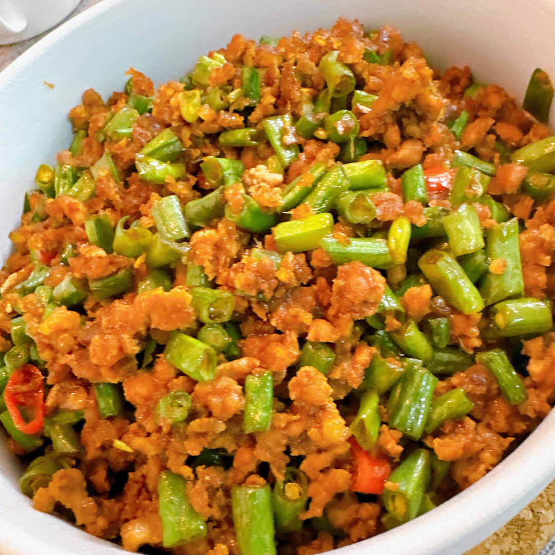 肉沫豆角下饭菜