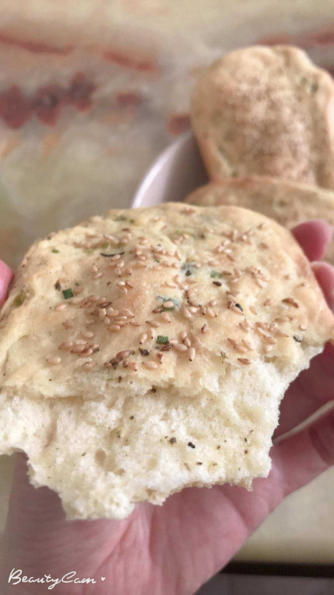 椒盐香葱烧饼