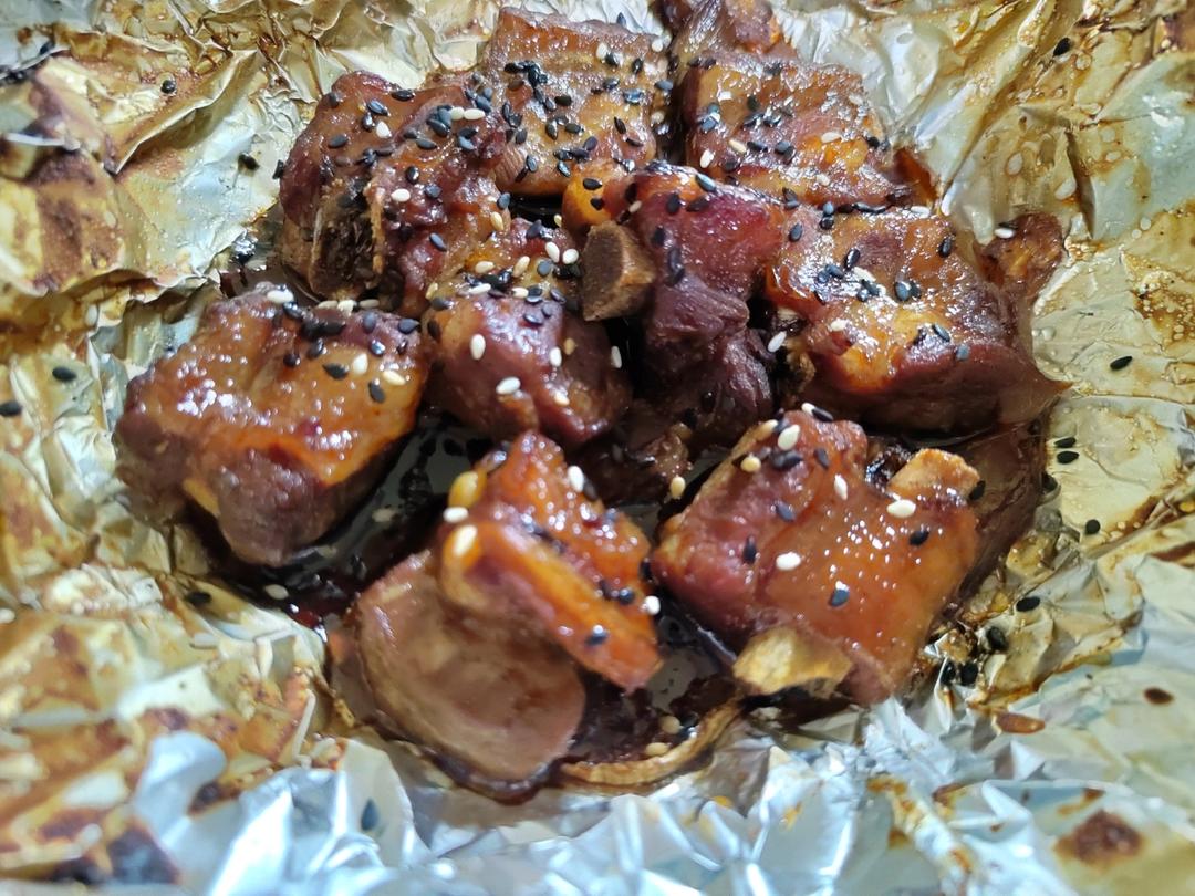 免油炸‼️蒜香烤排骨🤩外焦里嫩一吃就上瘾