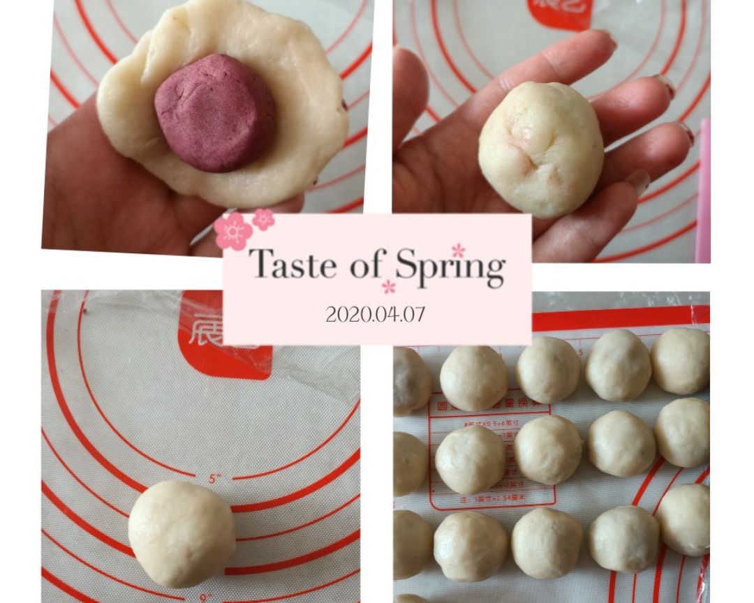 酥到掉渣的桃花酥（蛋黄酥、老婆饼，鲜花饼）通用酥皮的做法 步骤5