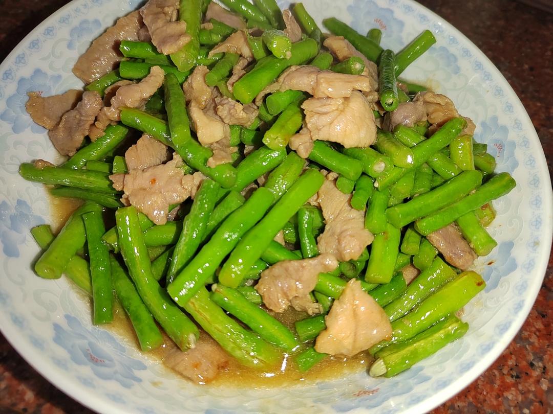 豆角炒肉丝