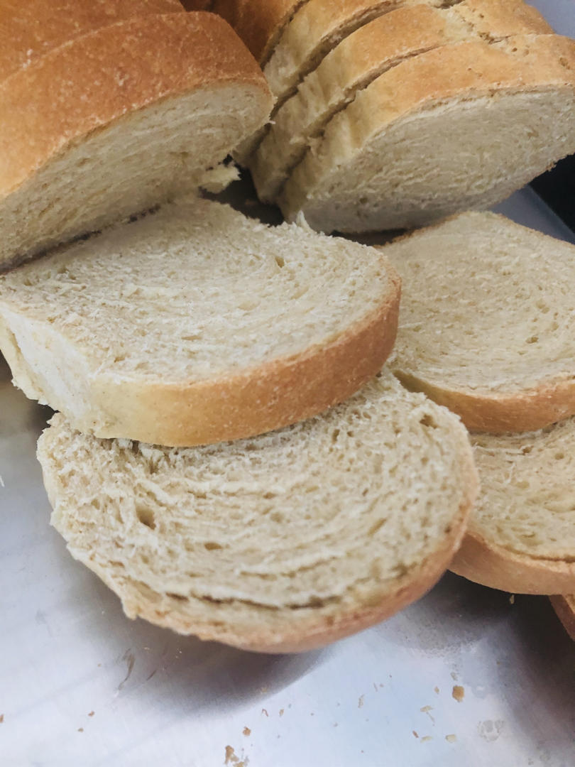 100%全麦鸡蛋吐司 直接法 王后细麸细粒 纯全麦依然软到下腰