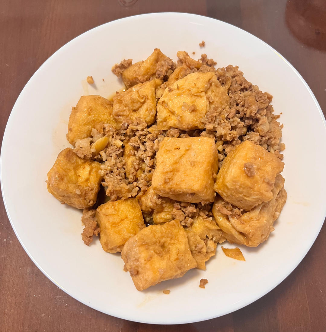 肉末烧豆泡｜家常下饭菜