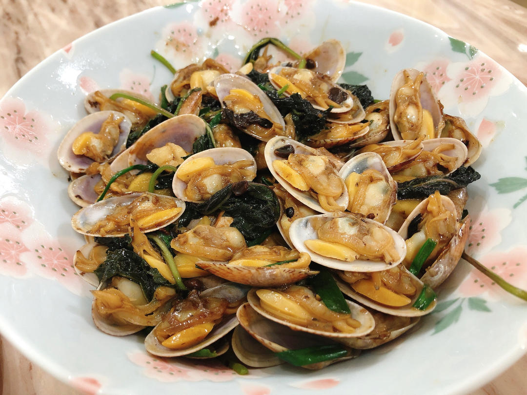 紫苏豉汁炒花甲