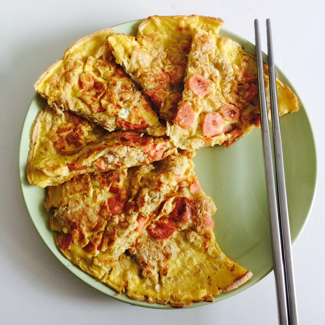 黑暗料理燕麦火腿煎蛋