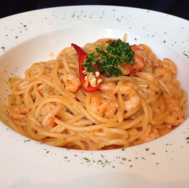 鲜虾番茄意大利面