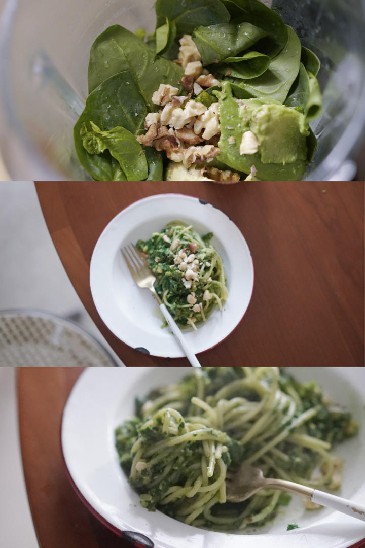 菠菜牛油果意面       Creamy Spinach Avocado Pasta