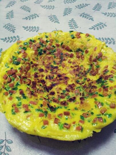 火腿肠葱花鸡蛋饼