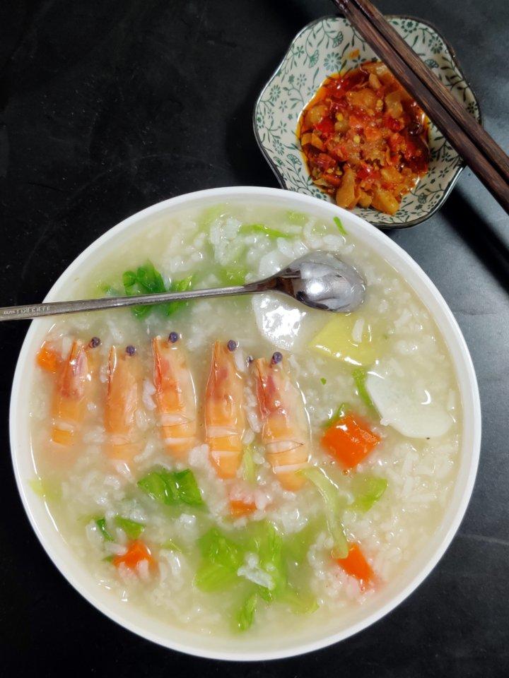 山药鲜虾粥