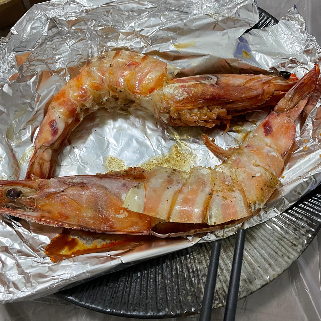 盐烤黑虎虾🦐🦐🦐原汁原味 三步搞定一道硬菜😄