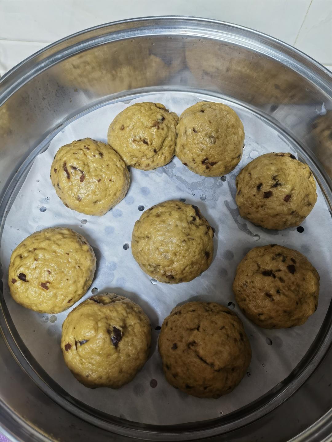 奶香玉米面红枣馒头的做法