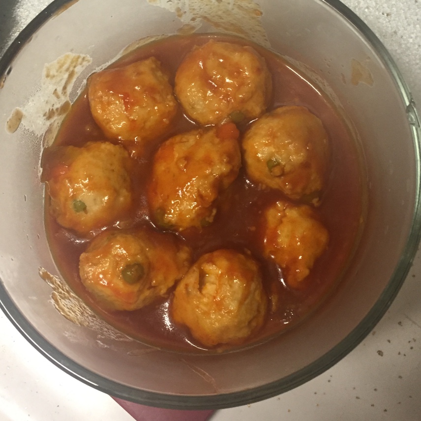 酸酸甜甜【茄汁鸡肉丸】