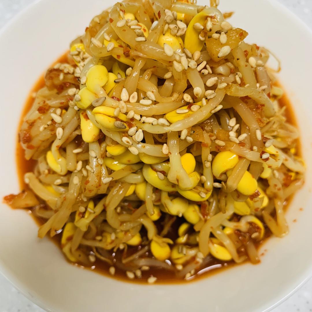 老式拌黄豆芽(콩나물무침)-朝鲜族风味的做法