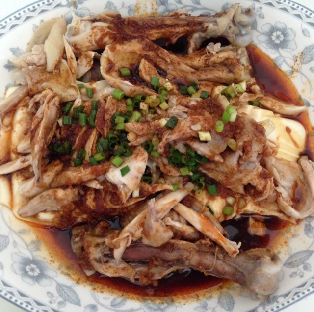 红油鸡丝嫩豆腐