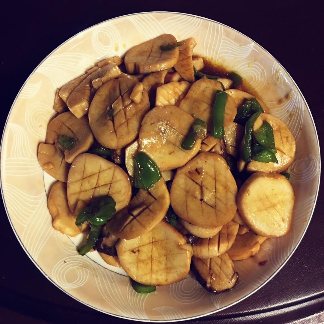 青椒素炒杏鲍菇