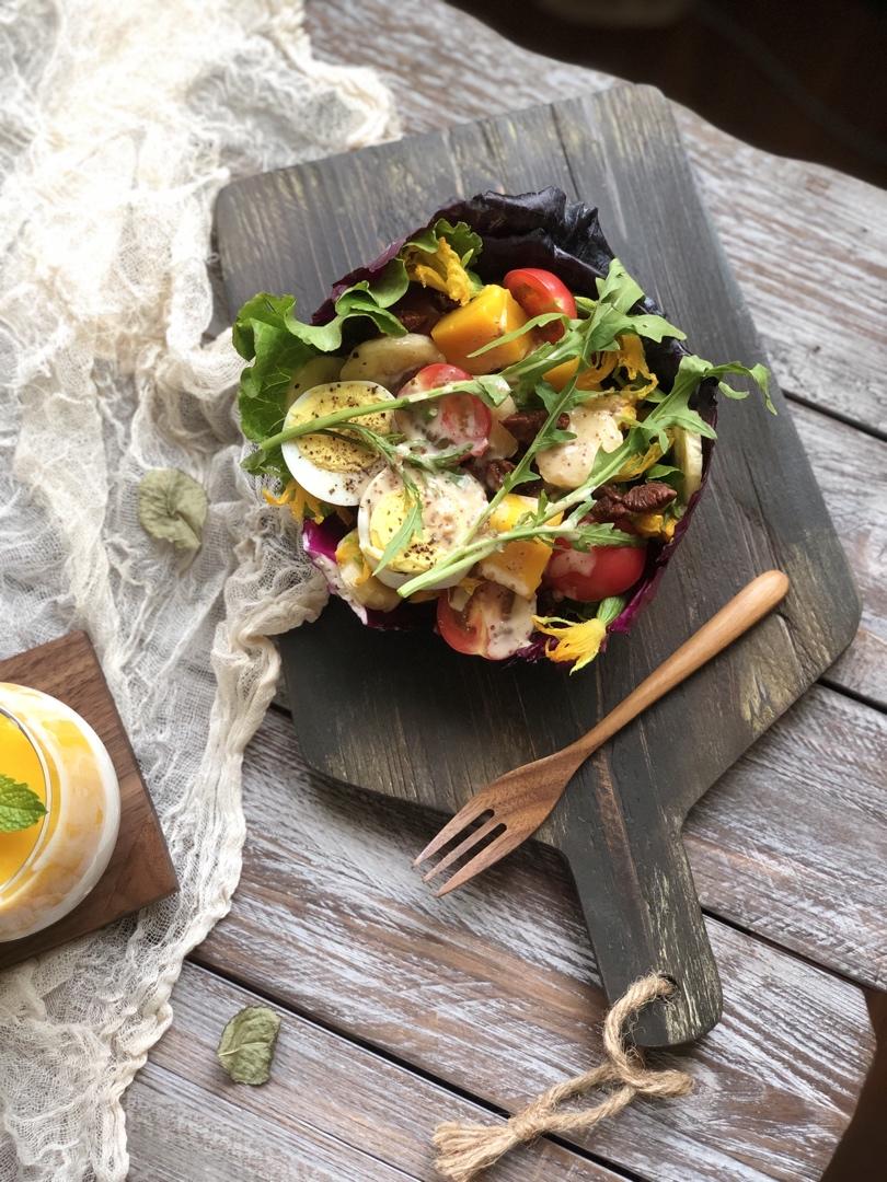 紫甘蓝沙拉碗【健康鲜蔬】——不用洗碗