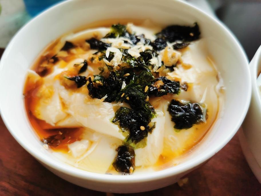 自制豆腐脑+咸豆腐脑汁+豆渣饼