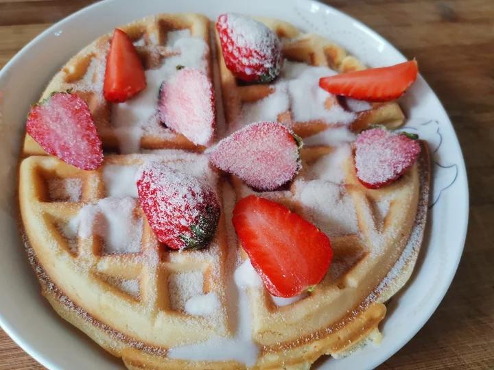 #麦子厨房#小红锅制作好吃的原味华夫饼