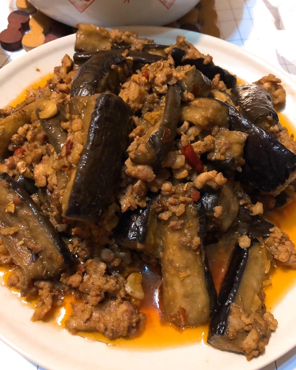 红烧肉沫茄子
