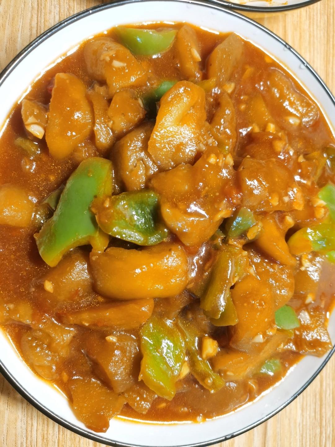 5分钟快手下饭菜#番茄炒茄子🍅番茄家族