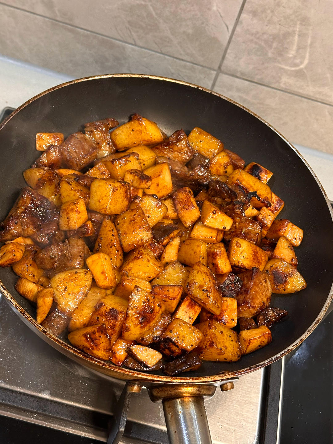 蒜香口菇牛肉粒