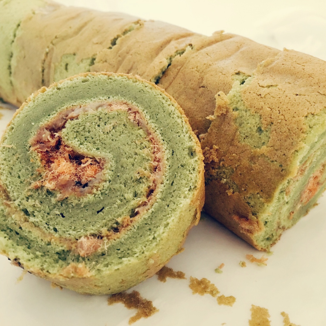 抹茶肉松卷
