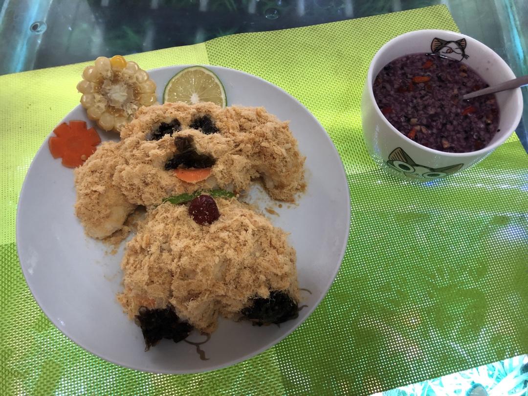 零失败咸蛋黄泰迪肉松饭团