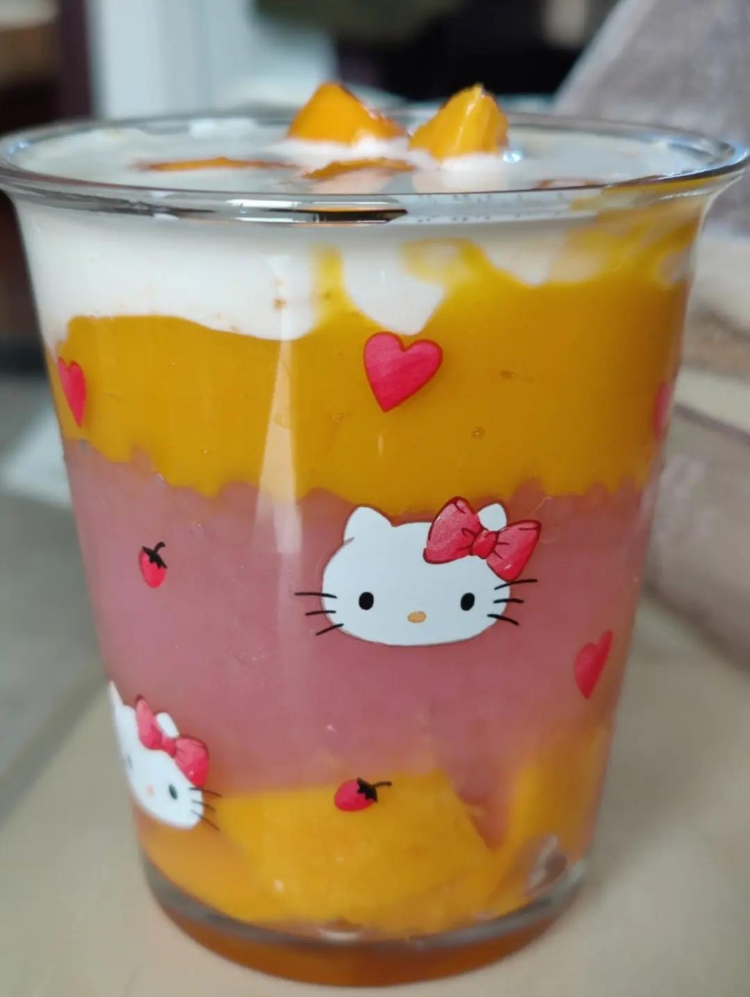 港式甜品——杨枝甘露(芒果西米露)附芒果花切法