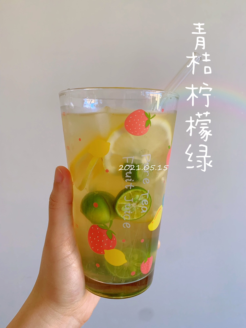 （小清新）青桔柠檬蜂蜜绿茶的做法