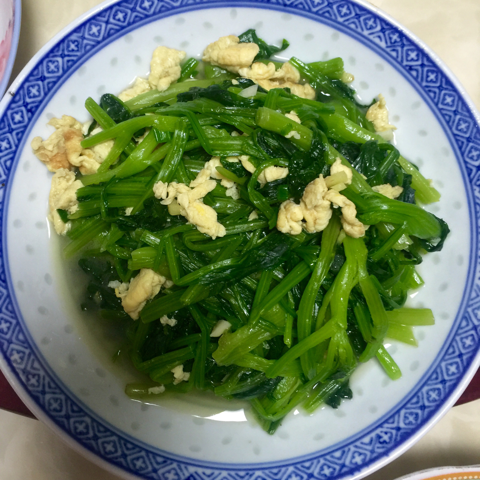菠菜炒鸡蛋
