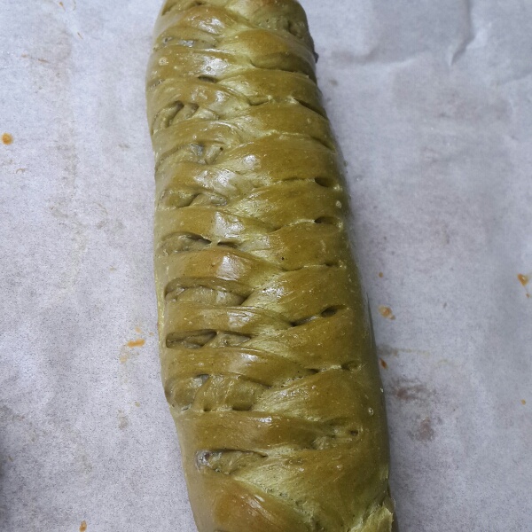 抹茶红豆面包
