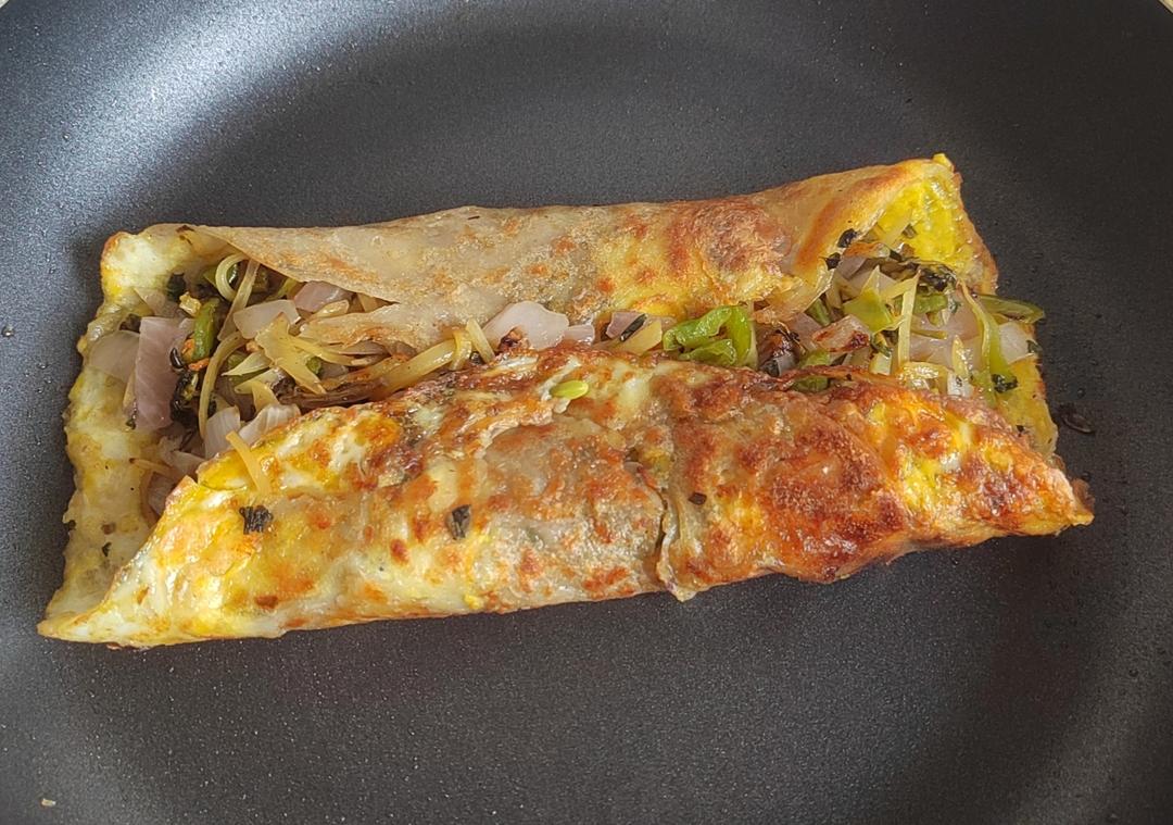 菜煎饼 平底锅版的做法