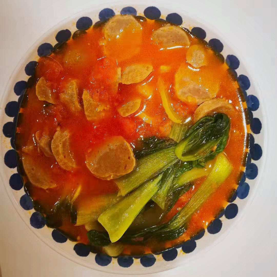 一人份西红柿牛肉丸汤