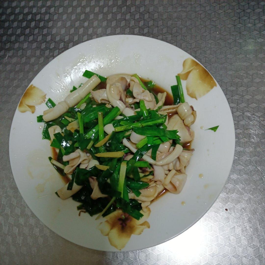 懒人版韭菜炒笔管