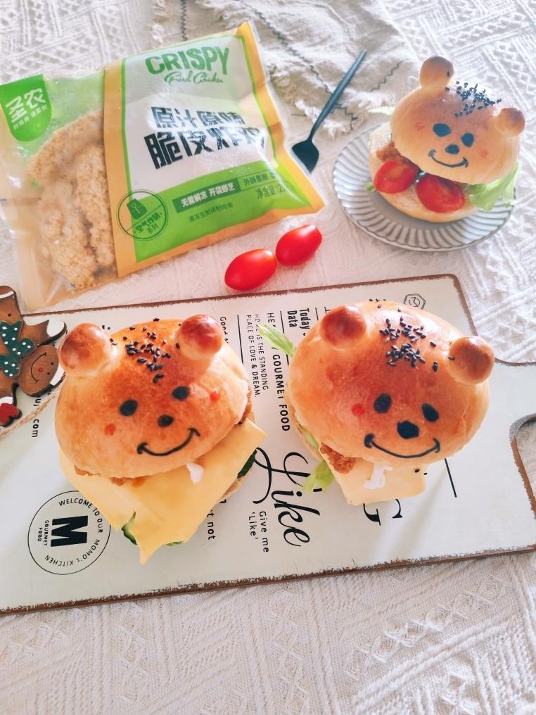 好吃又好看的自制可爱卡通汉堡🍔暑期的快乐亲子美食❗