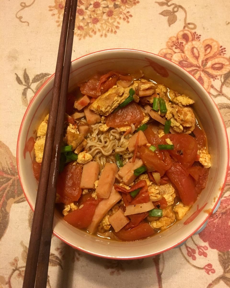 恨不得抱着锅舔的番茄鸡蛋面