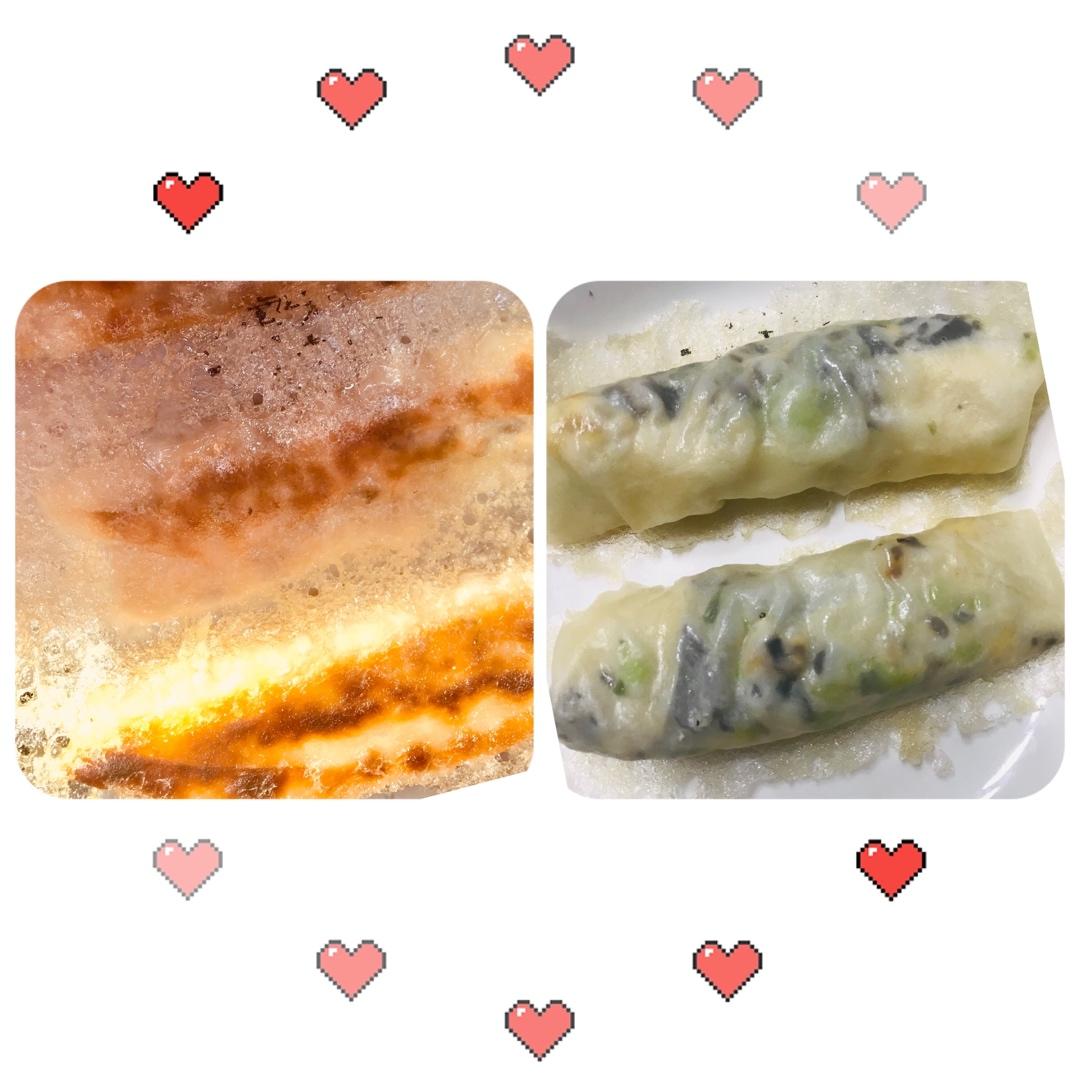 漂亮美味的冰花&素锅贴