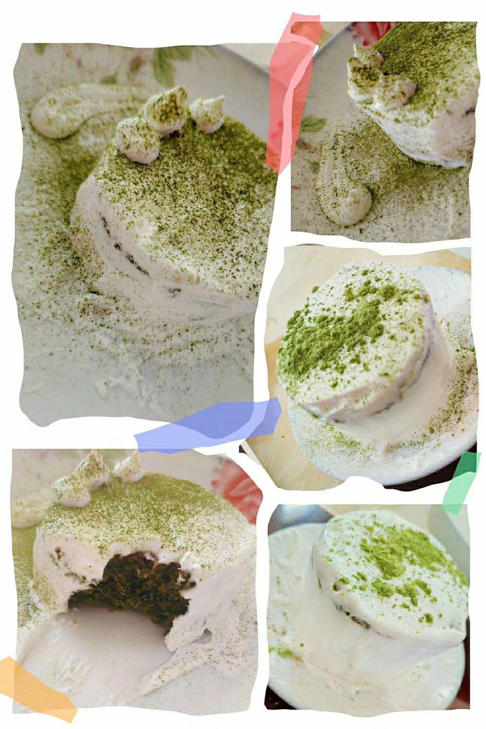 六寸抹茶戚风蛋糕