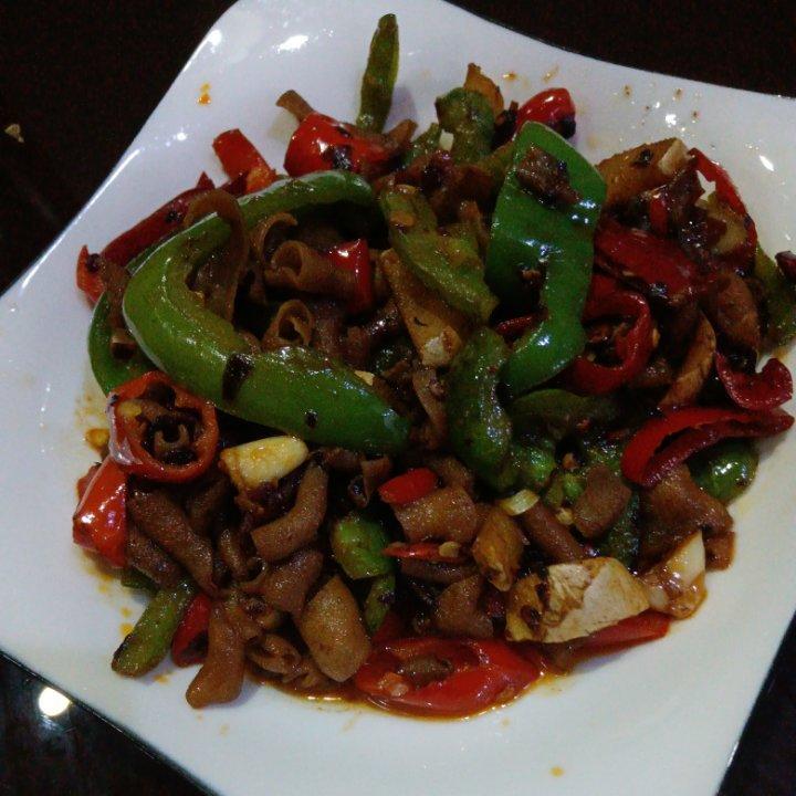 爆炒鸭肠